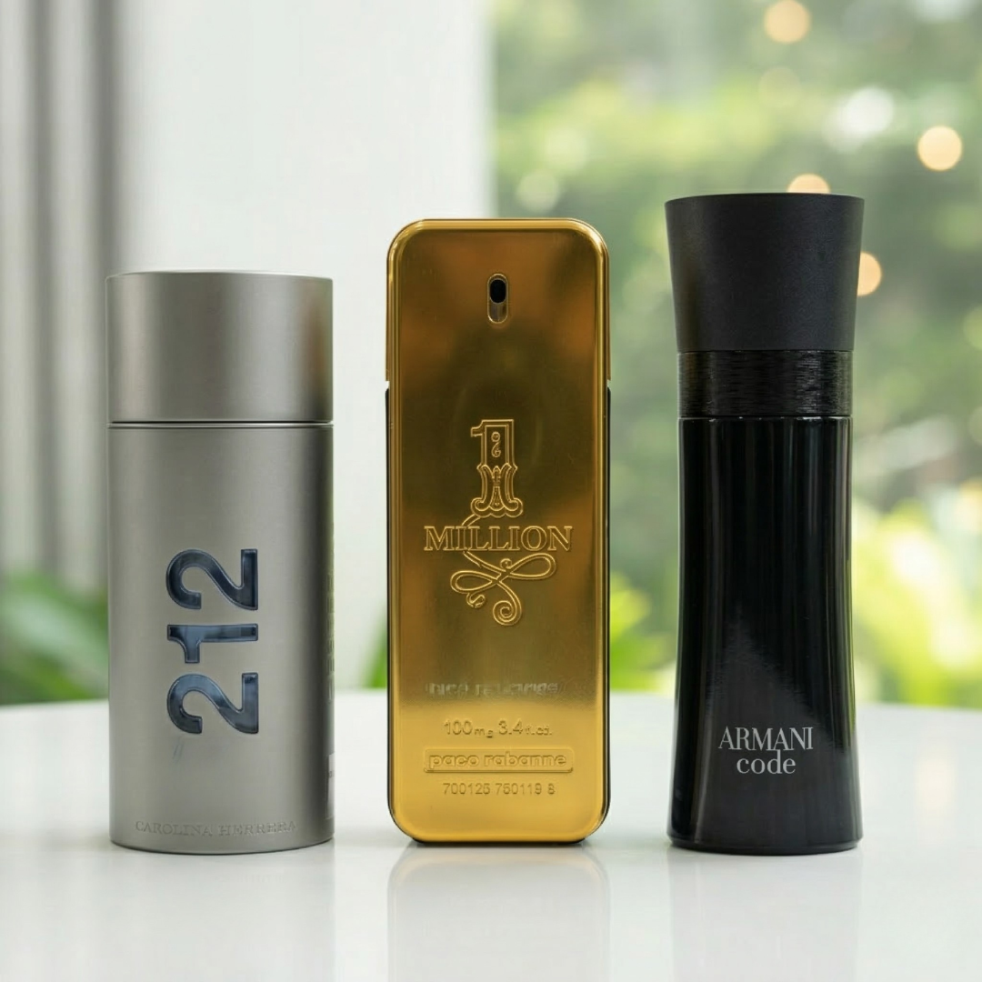 Combo de 3 perfumes -  212 Men NYC, One Milion, Armani Code Homme