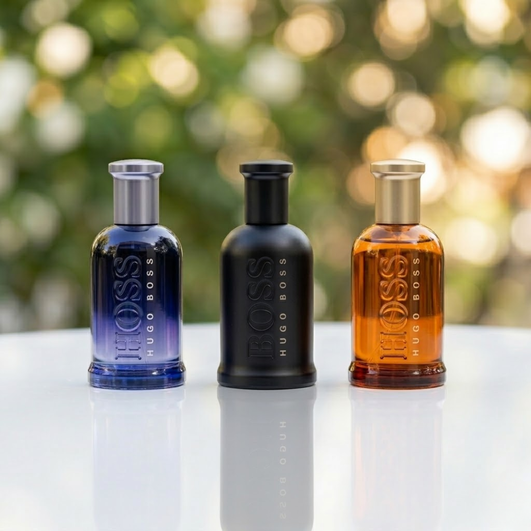 Combo de 3 perfumes -  Boss Bottled Night, Boss Bottled, Boss Bottled Oud Saffron
